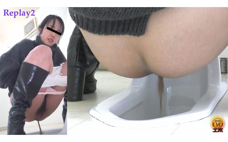 隠撮 和式便器にまたがったギャルのビチビチ下痢便2