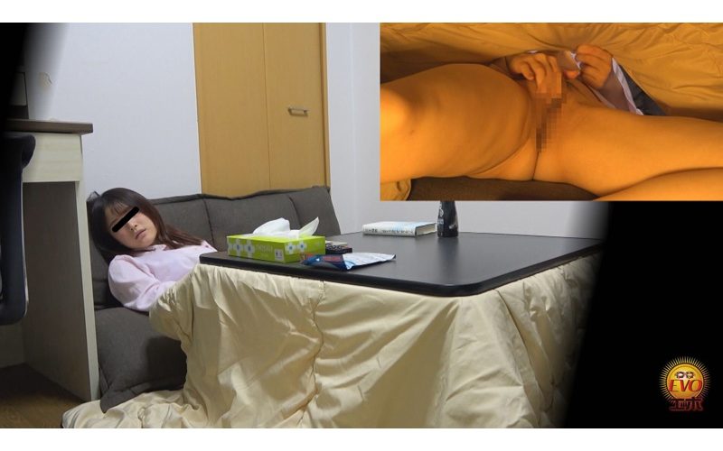 〜外は平静・中は熱情〜隠撮こたつオナニー